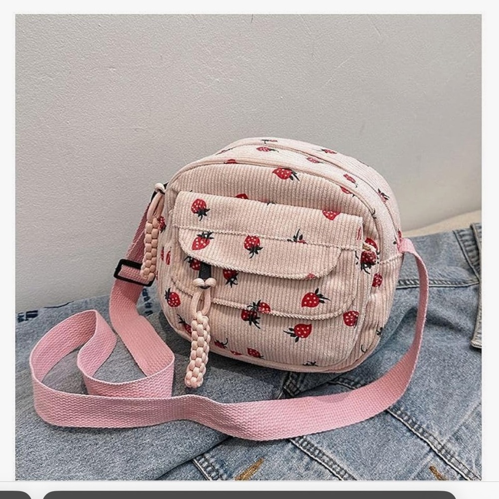 small cute Corduroy bag Kawaii Purse Crossbody Bag small Kawaii Crossbod… - Picture 2 of 7
